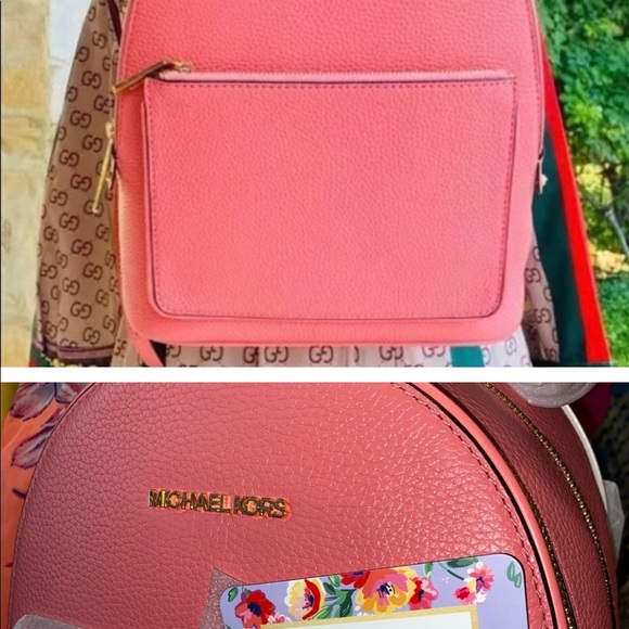 NWT MKLeather Peach Backpack - Picture 8 of 16
